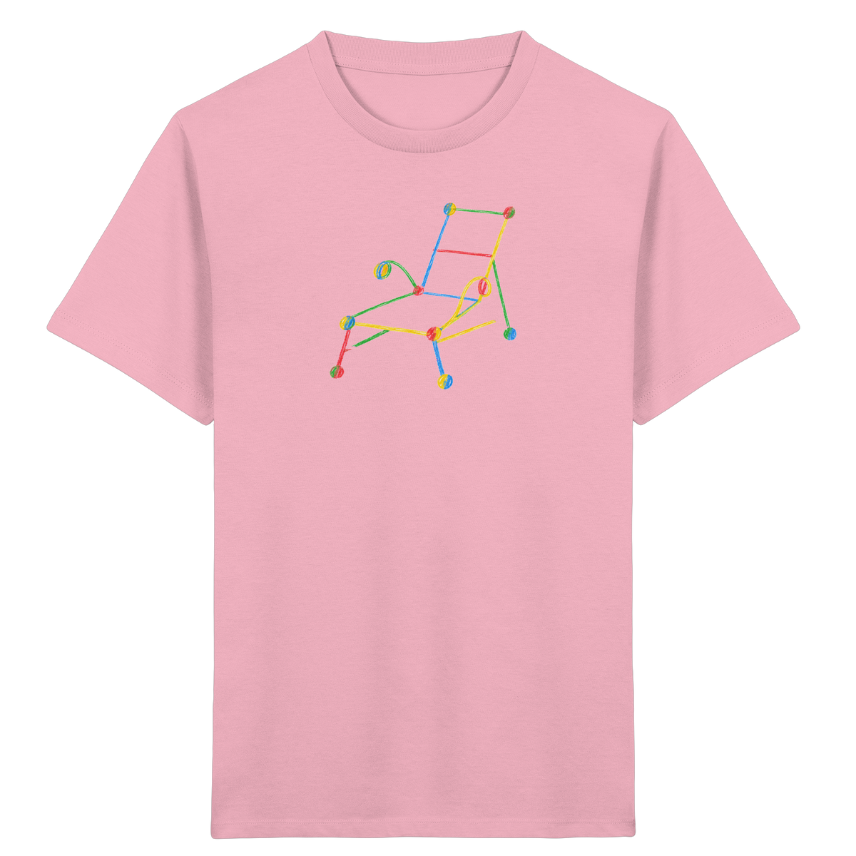 Bunte Liege mit Farbpunkten - Kinder Bio T-Shirt