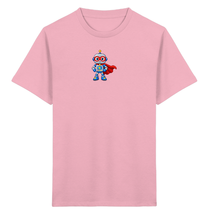 Pixel-Roboter Superhelden-Shirt: Freundliches Design - Kinder Bio T-Shirt