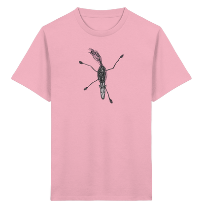 Pferd von oben gezeichnet - Kinder Bio T-Shirt