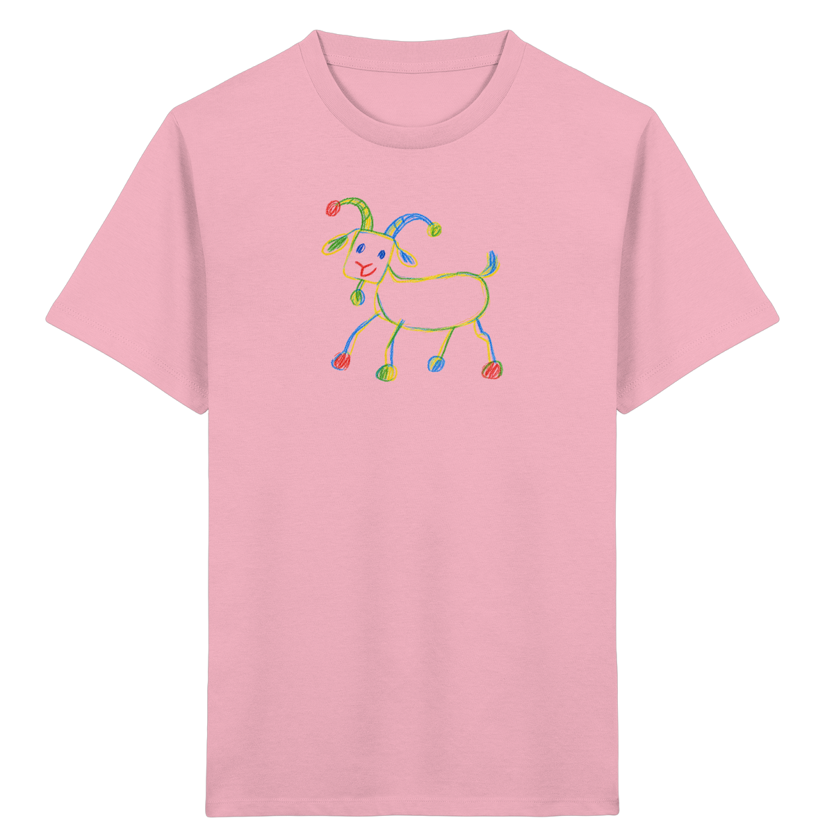 Freche Farbpunkt Ziege - Kinder Bio T-Shirt