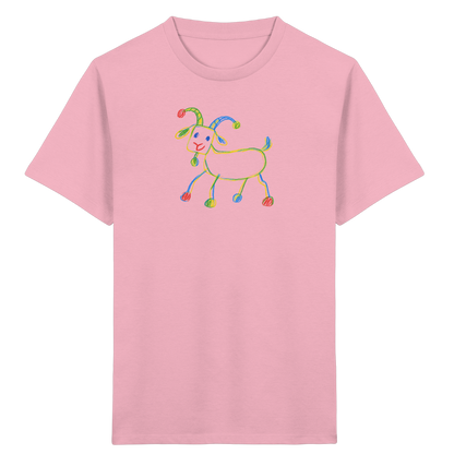 Freche Farbpunkt Ziege - Kinder Bio T-Shirt