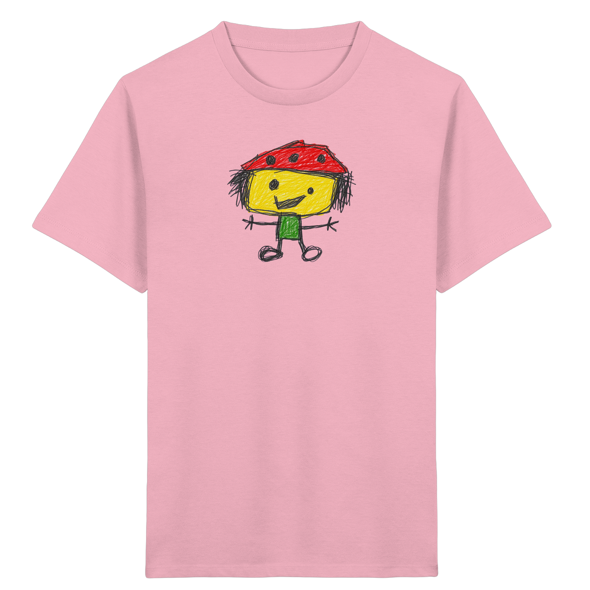 Kritzelkopf mit Tupfenhut - Kinder Bio T-Shirt