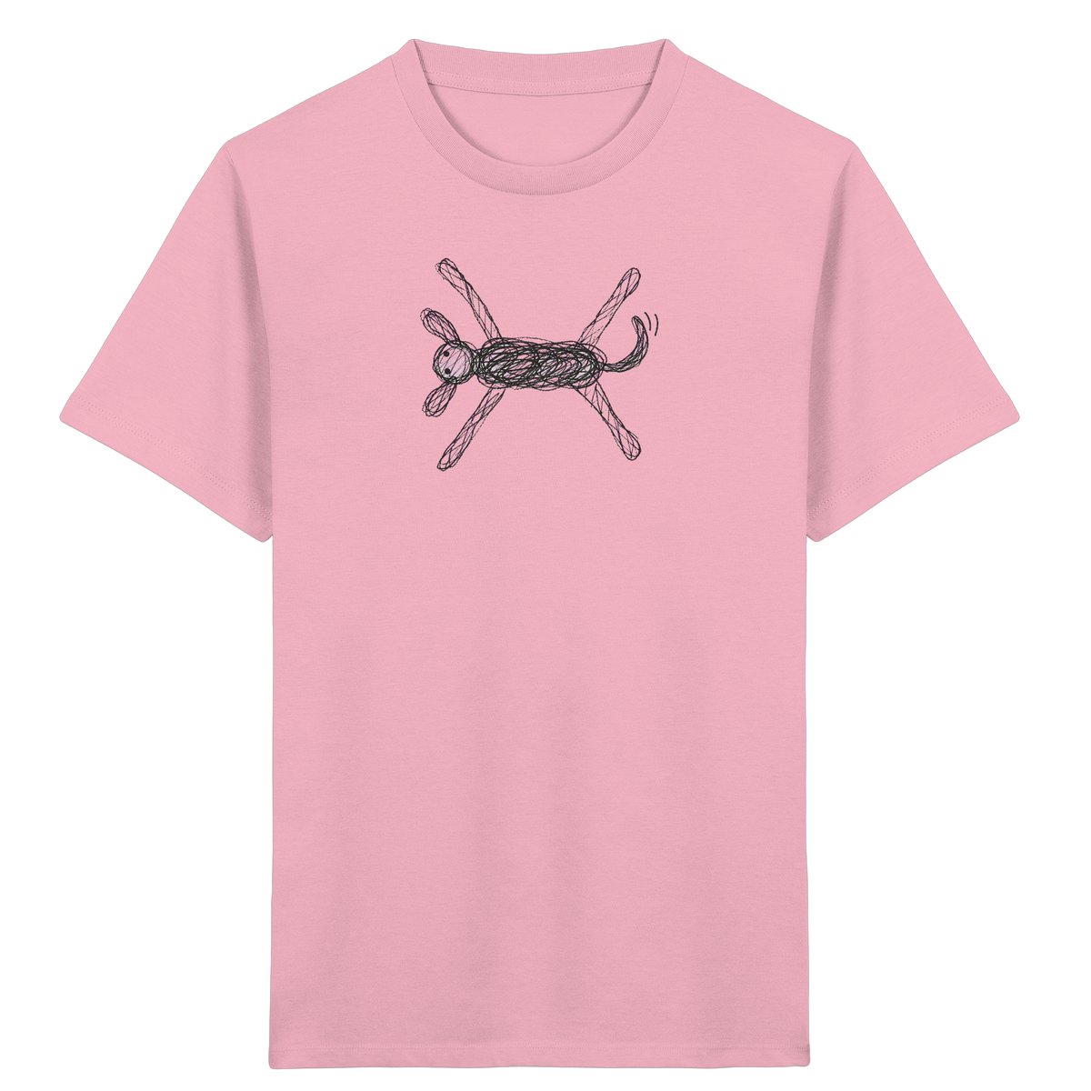 Hund von oben gezeichnet - Kinder Bio T-Shirt