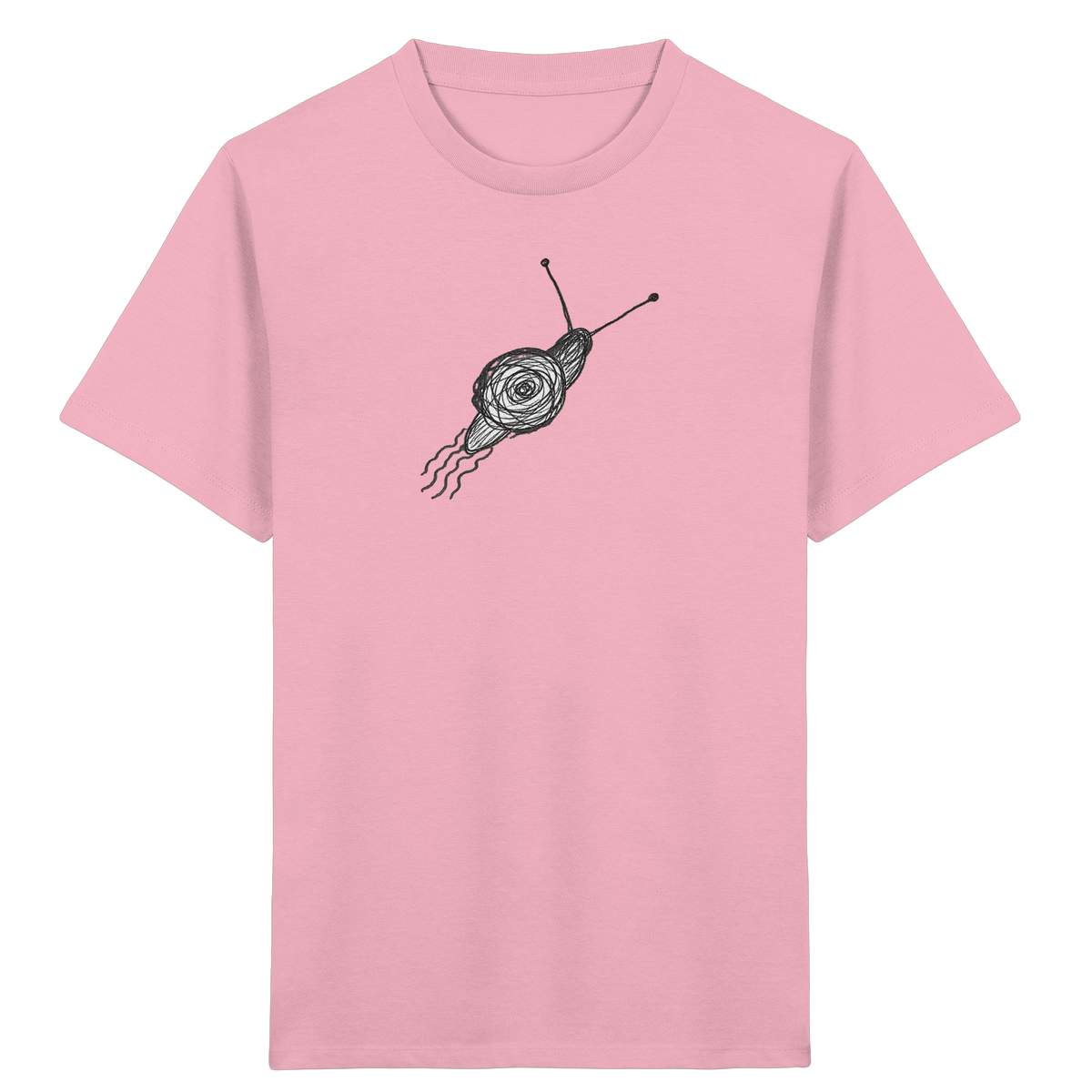 Schnecke von oben Kinderzeichnung - Kinder Bio T-Shirt