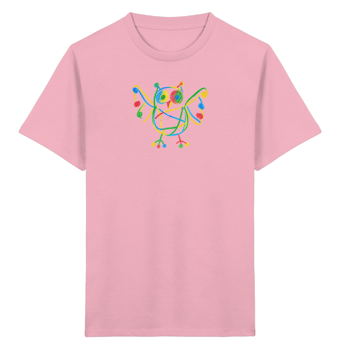 Farbpunkt Eule Kinder Shirt - Kinder Bio T-Shirt