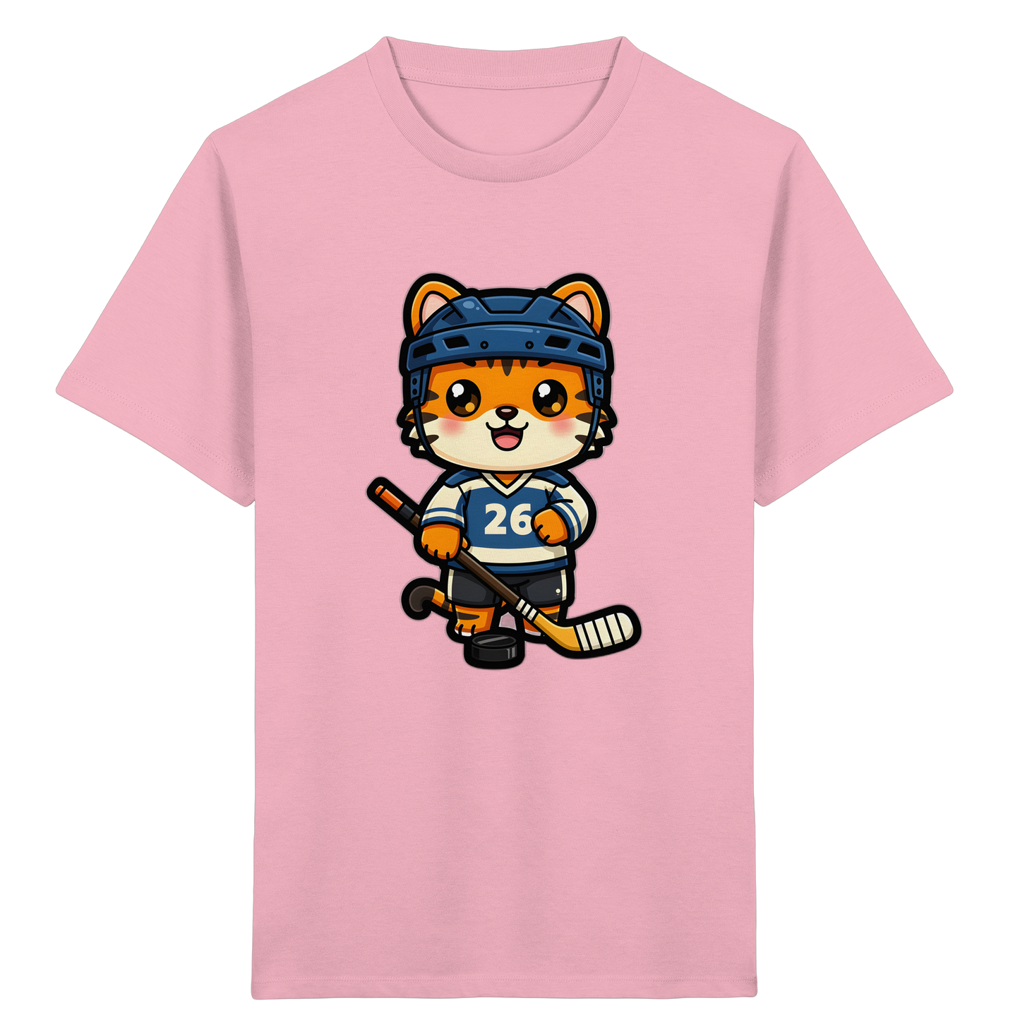 Tiger Eishockey Spieler Kinder T-Shirt - Kinder Bio T-Shirt
