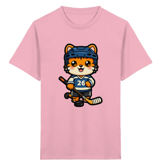 Tiger Eishockey Spieler Kinder T-Shirt - Kinder Bio T-Shirt