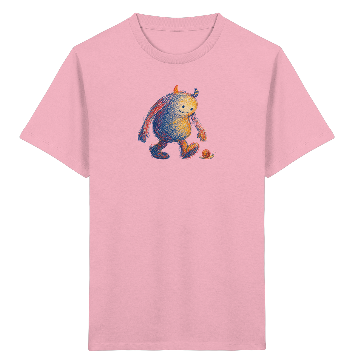 Schneckenfreund Monster Kinder T-Shirt - Kinder Bio T-Shirt