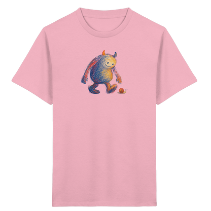 Schneckenfreund Monster Kinder T-Shirt - Kinder Bio T-Shirt