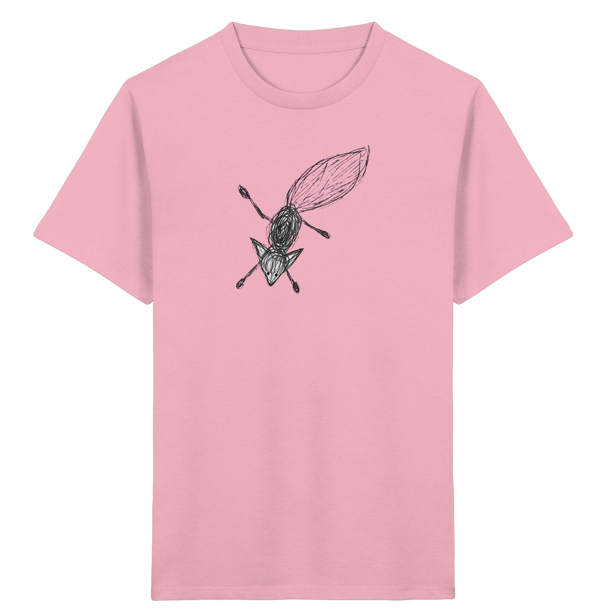 Fuchs von oben gezeichnet - Kinder Bio T-Shirt