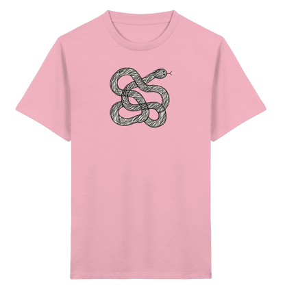 Schlange von oben gezeichnet - Kinder Bio T-Shirt