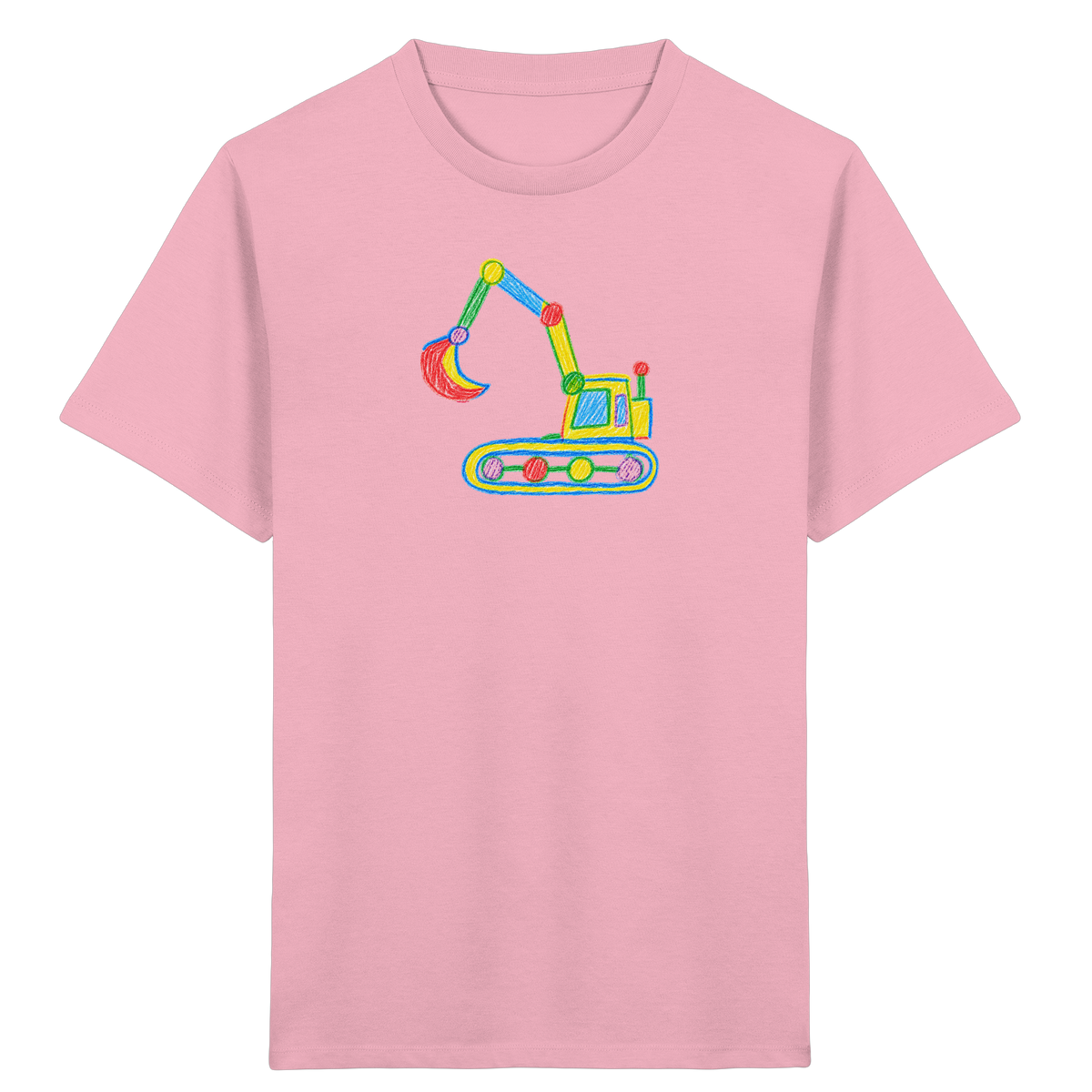 Bunter Punkt Bagger - Kinder Bio T-Shirt