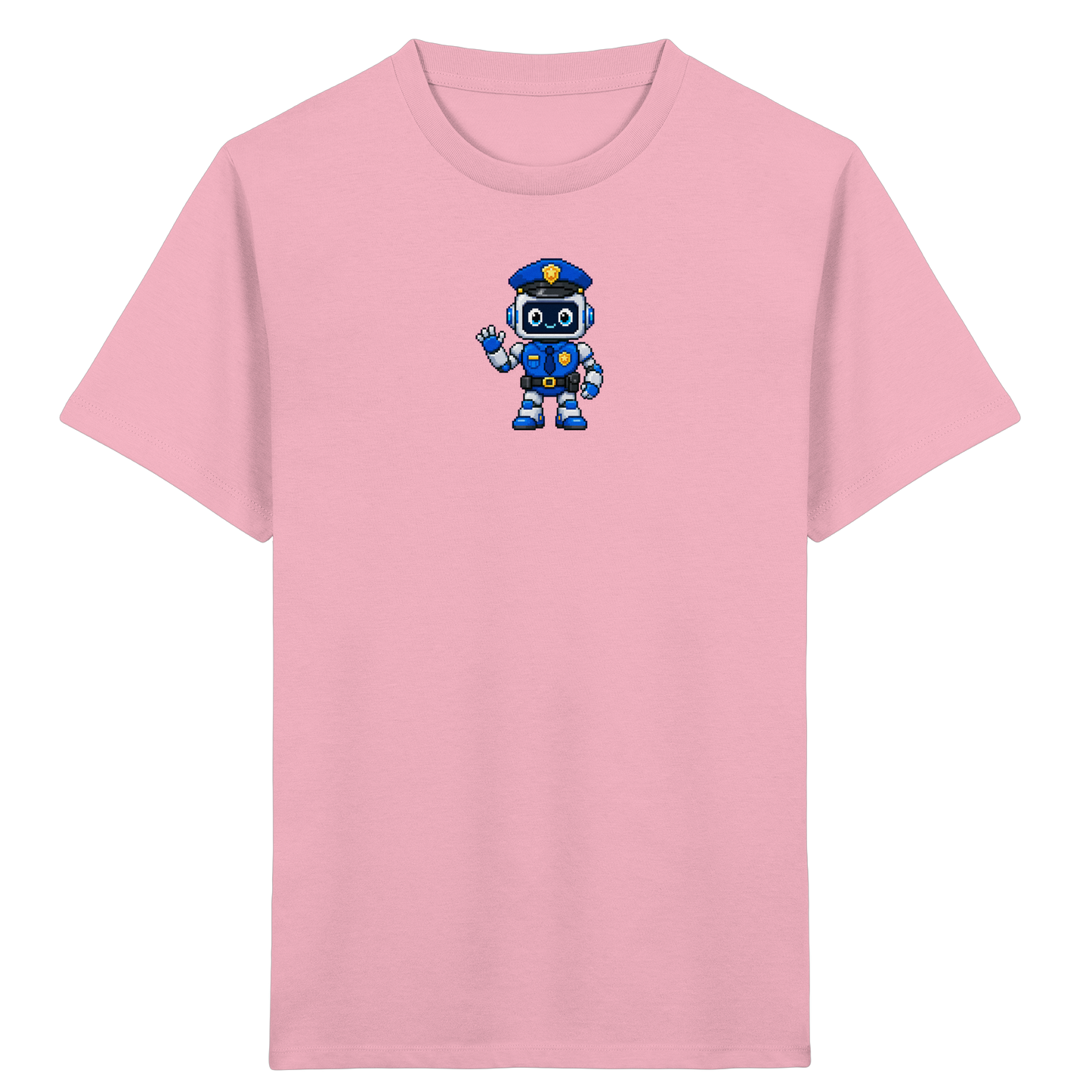 Pixel Roboter Polizei: Winkendes Kinder-T-Shirt - Kinder T-Shirt