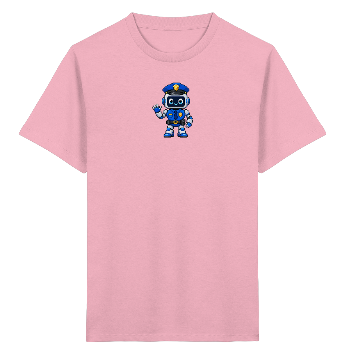 Pixel Roboter Polizei: Winkendes Kinder-T-Shirt - Kinder T-Shirt