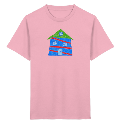 Blaues Balkenhaus Kinder T-Shirt - Kinder Bio T-Shirt