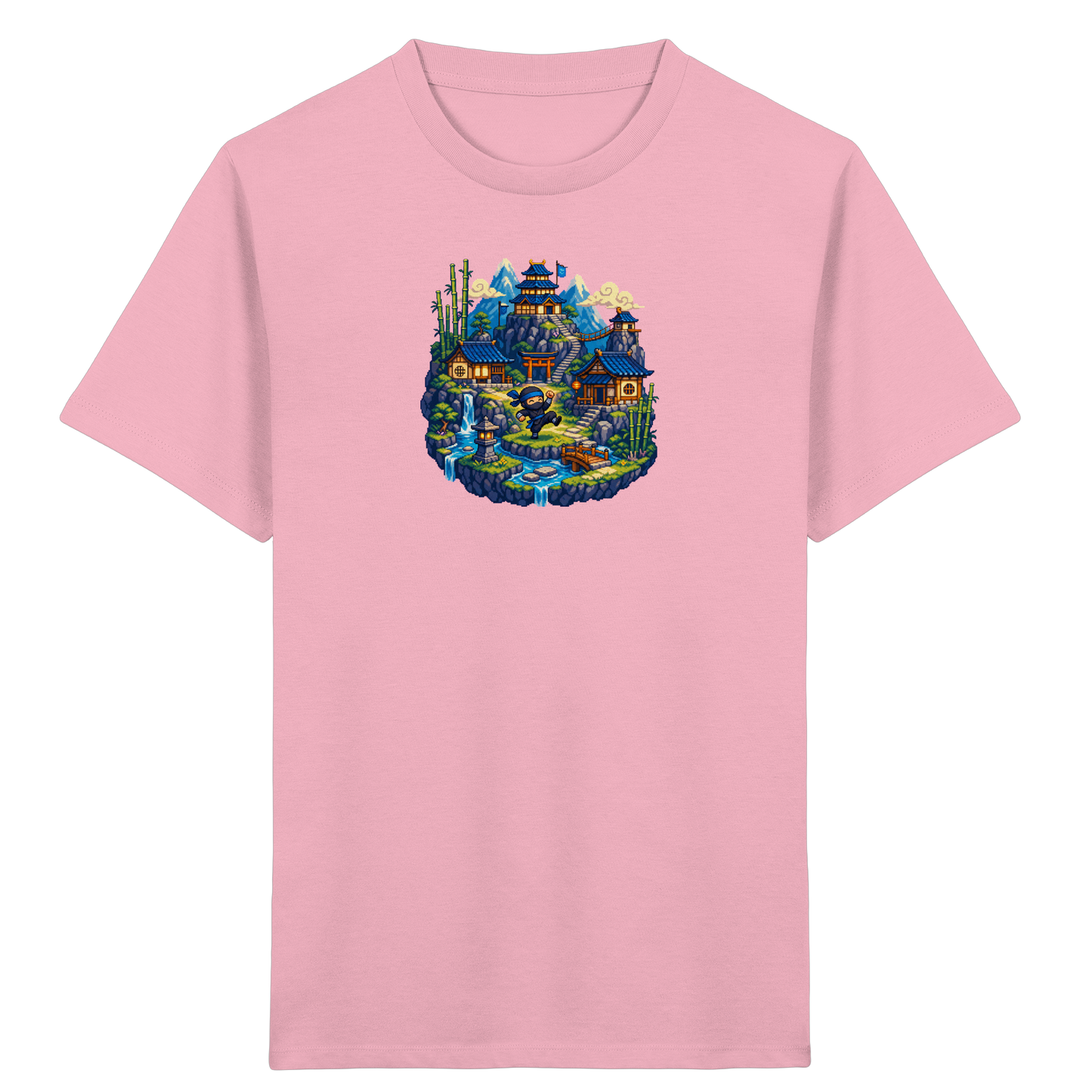 Cooles Ninja Pixel Art T-Shirt - Kinder Bio T-Shirt