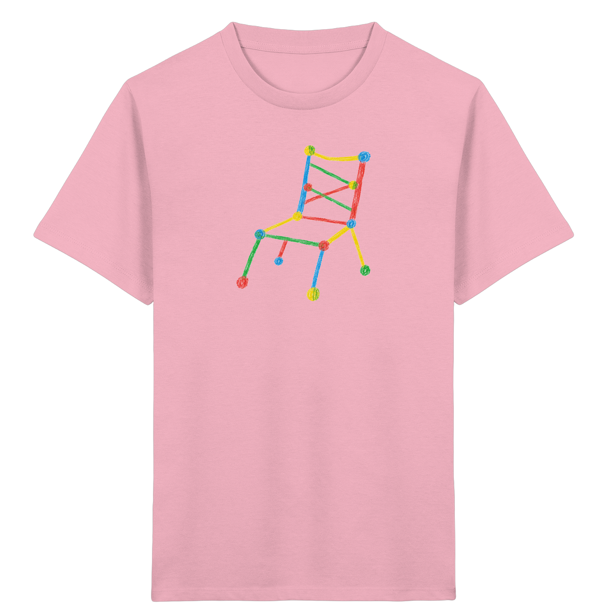 Bunter Kritzelstuhl für Kinder - Kinder Bio T-Shirt