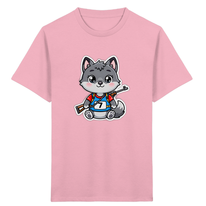 Wolf im Sporttrikot – Kinder Bio-T-Shirt