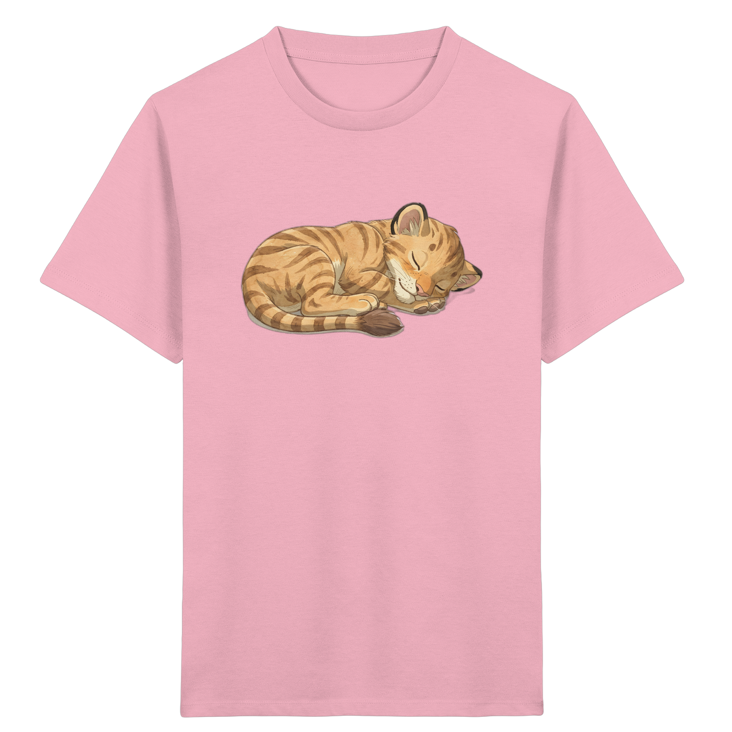 Schlafende Katze: Kuscheliges T-Shirt für Kinder - Kinder Bio T-Shirt