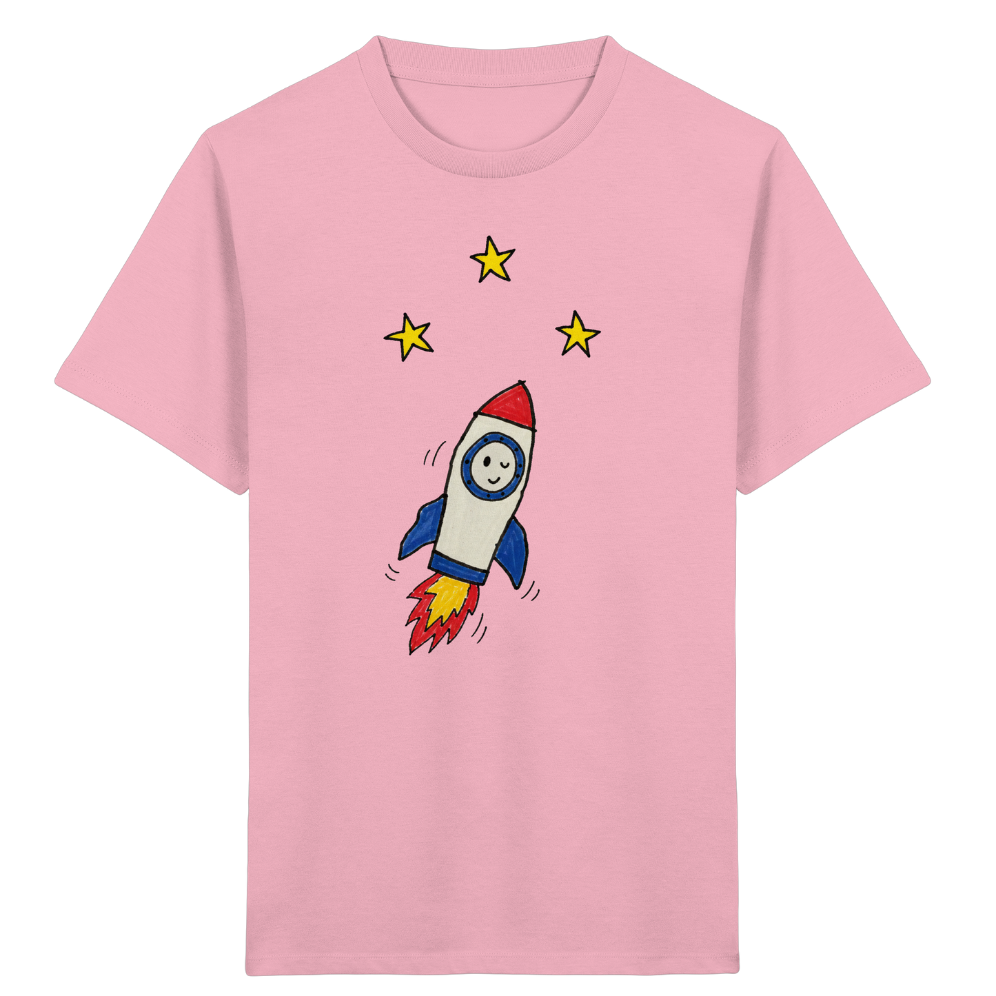 Fröhliches Raketen T-Shirt für Abenteurer - Kinder Bio T-Shirt