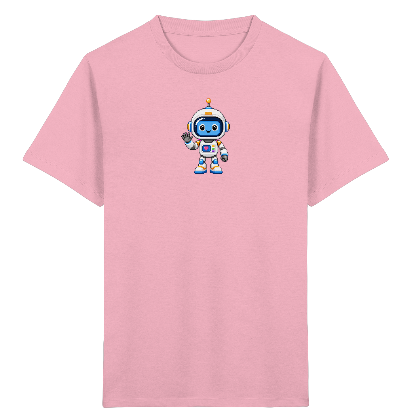 Roboter-Astronaut: Pixel-Herz-Weltraum-Shirt - Kinder T-Shirt