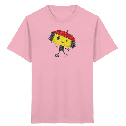 Kritzelkopf mit roter Mütze - Kinder Bio T-Shirt