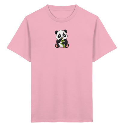 Niedlicher Panda isst Bambus T-Shirt - Kinder Bio T-Shirt