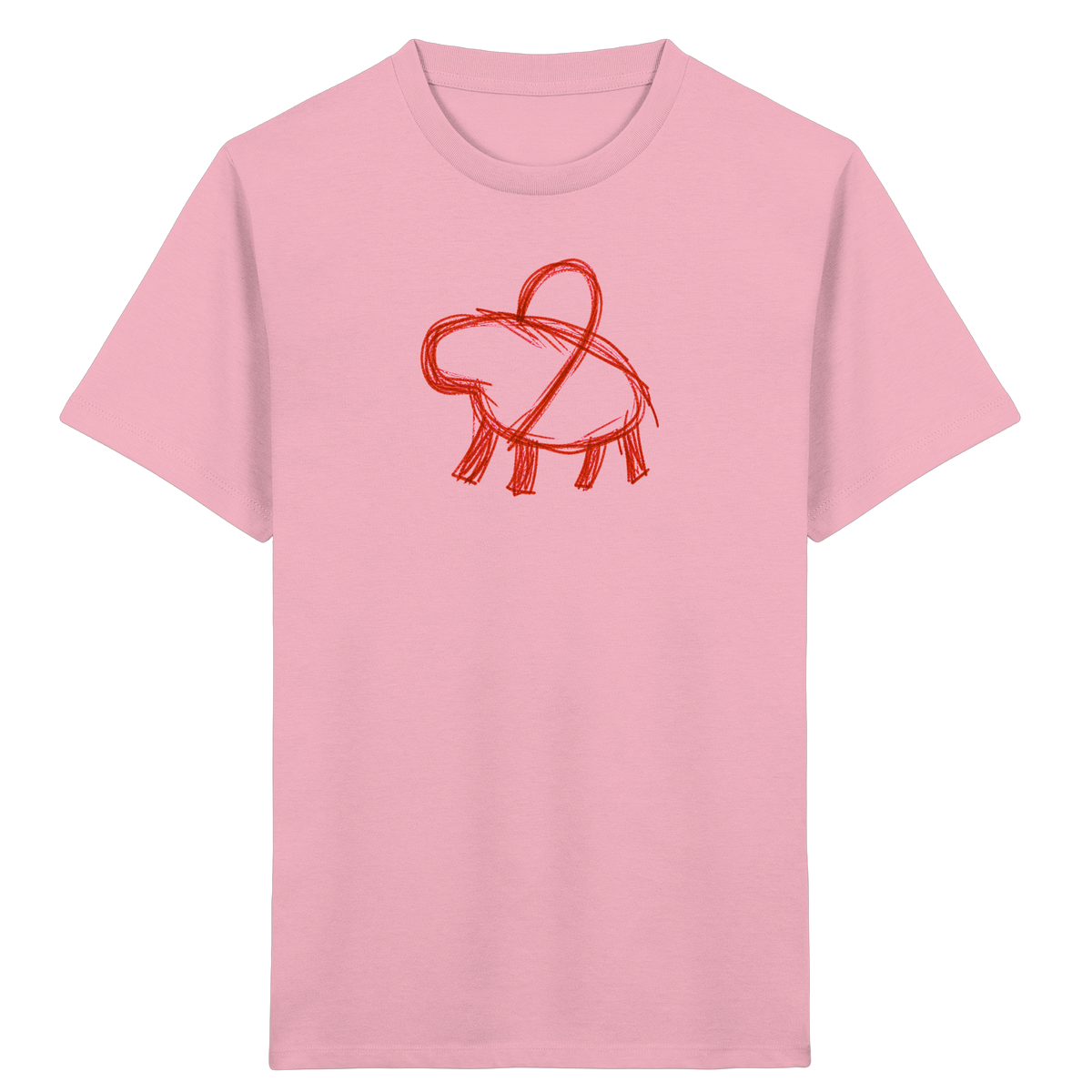 Rostbraunes Capybara mit Ranzen - Kinder Bio T-Shirt
