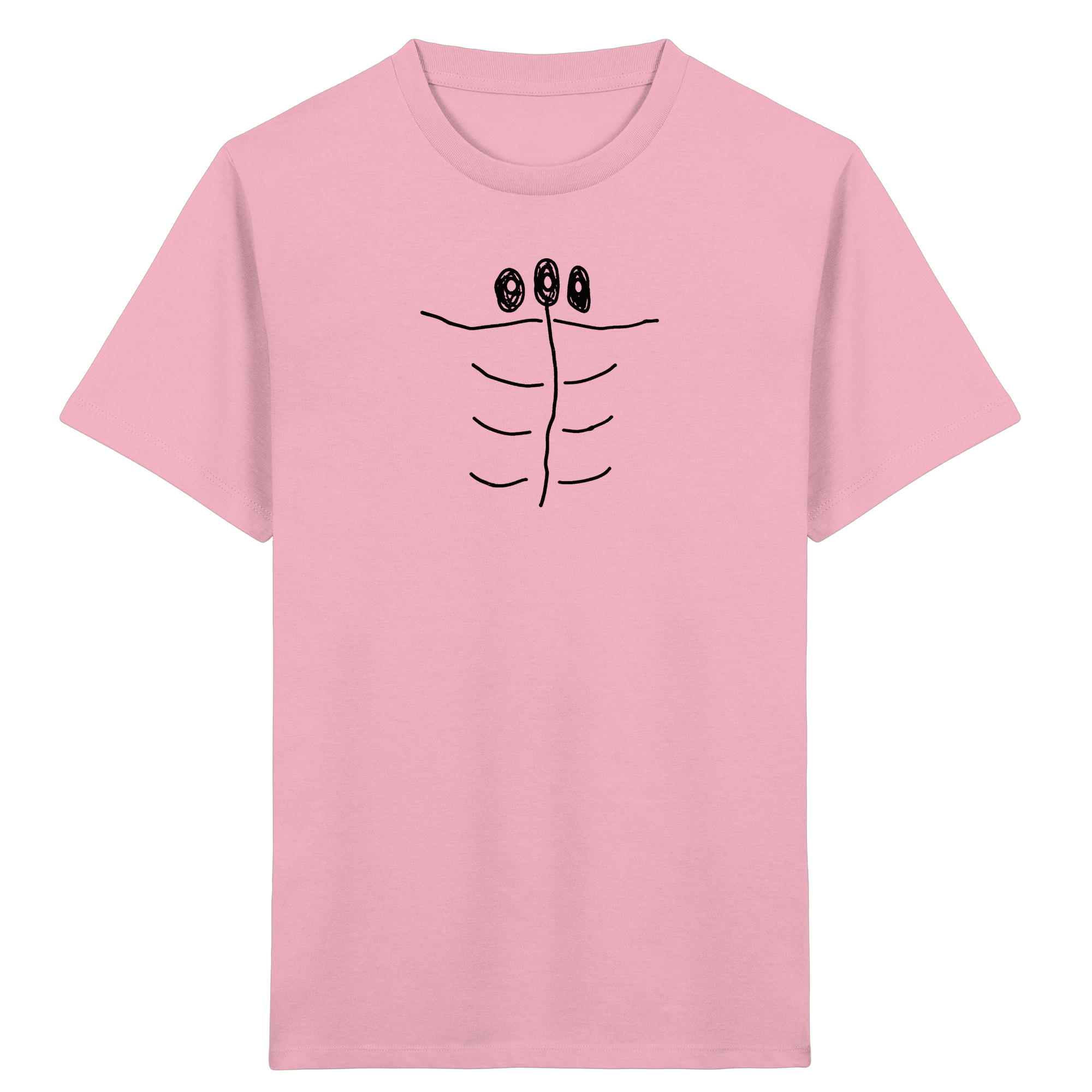 Dreiaugige Stangenfigur – Kinder-Bio-T-Shirt