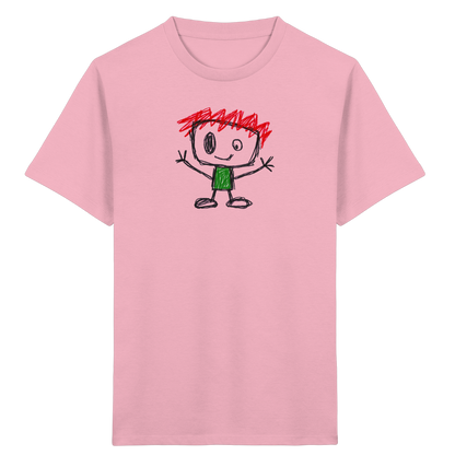 Kritzelkopf mit rotem Strubbelkamm - Kinder Bio T-Shirt