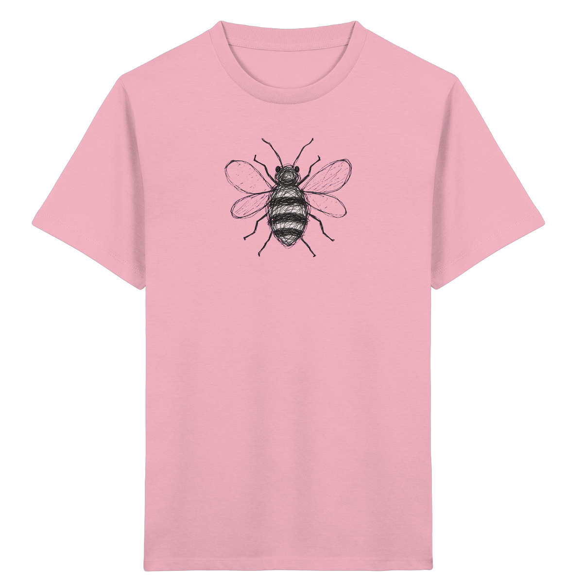 Biene von oben Kinderzeichnung - Kinder Bio T-Shirt