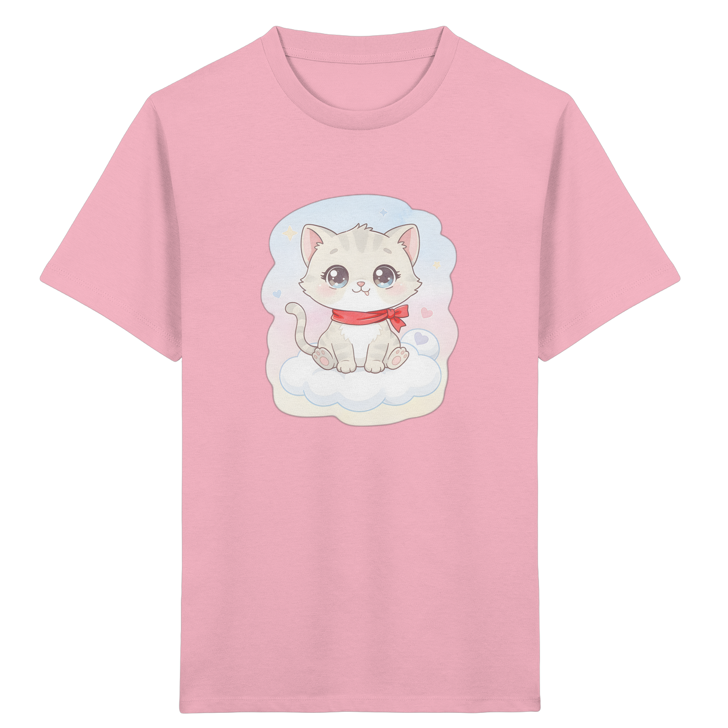 Katze auf Wolke: Süßes Mädchen T-Shirt
