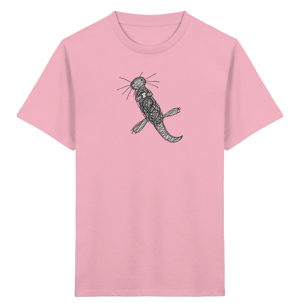 Otter von oben gezeichnet - Kinder Bio T-Shirt