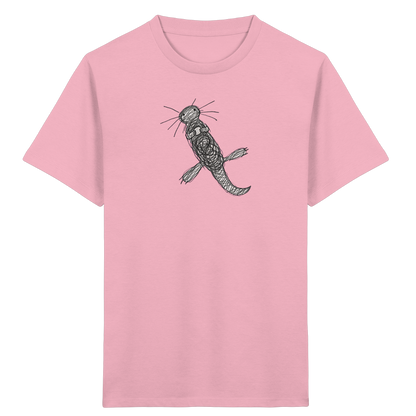 Otter von oben gezeichnet - Kinder Bio T-Shirt
