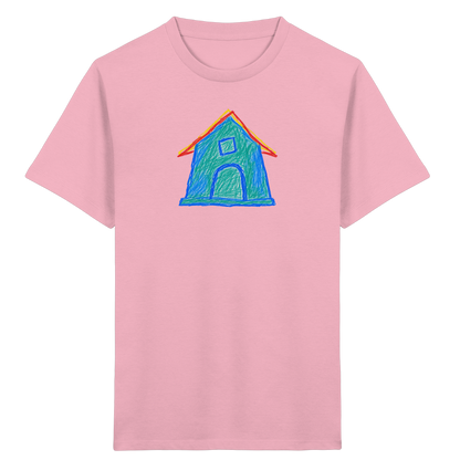Zweifarbiger Dachbogen Haus - Kinder Bio T-Shirt