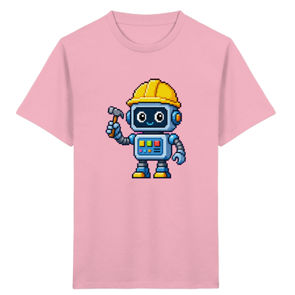 Pixel-Roboter mit Hammer: Retro Kinder-T-Shirt - Kinder T-Shirt