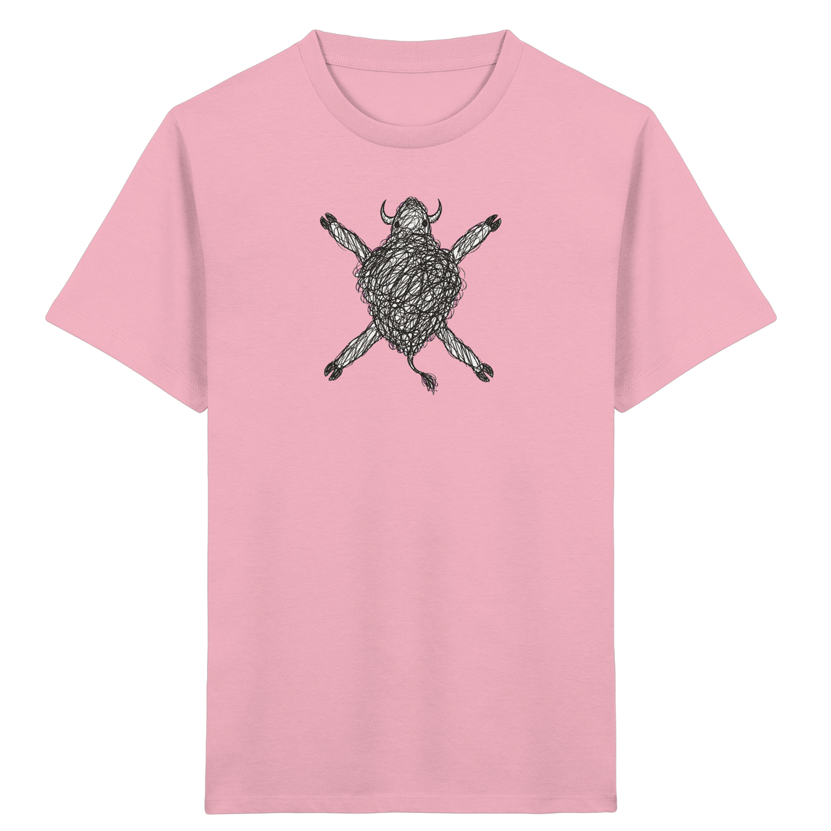 Bison von oben - Kinder Bio T-Shirt