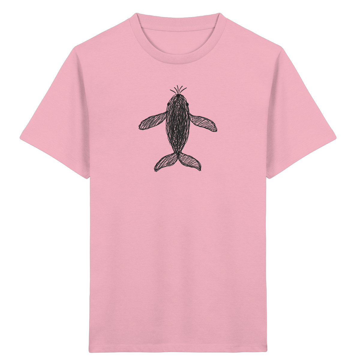 Wal von oben gezeichnet - Kinder Bio T-Shirt