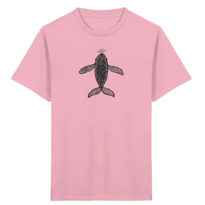 Wal von oben gezeichnet - Kinder Bio T-Shirt