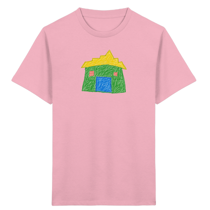 Grünes Haus mit Stufendach - Kinder Bio T-Shirt