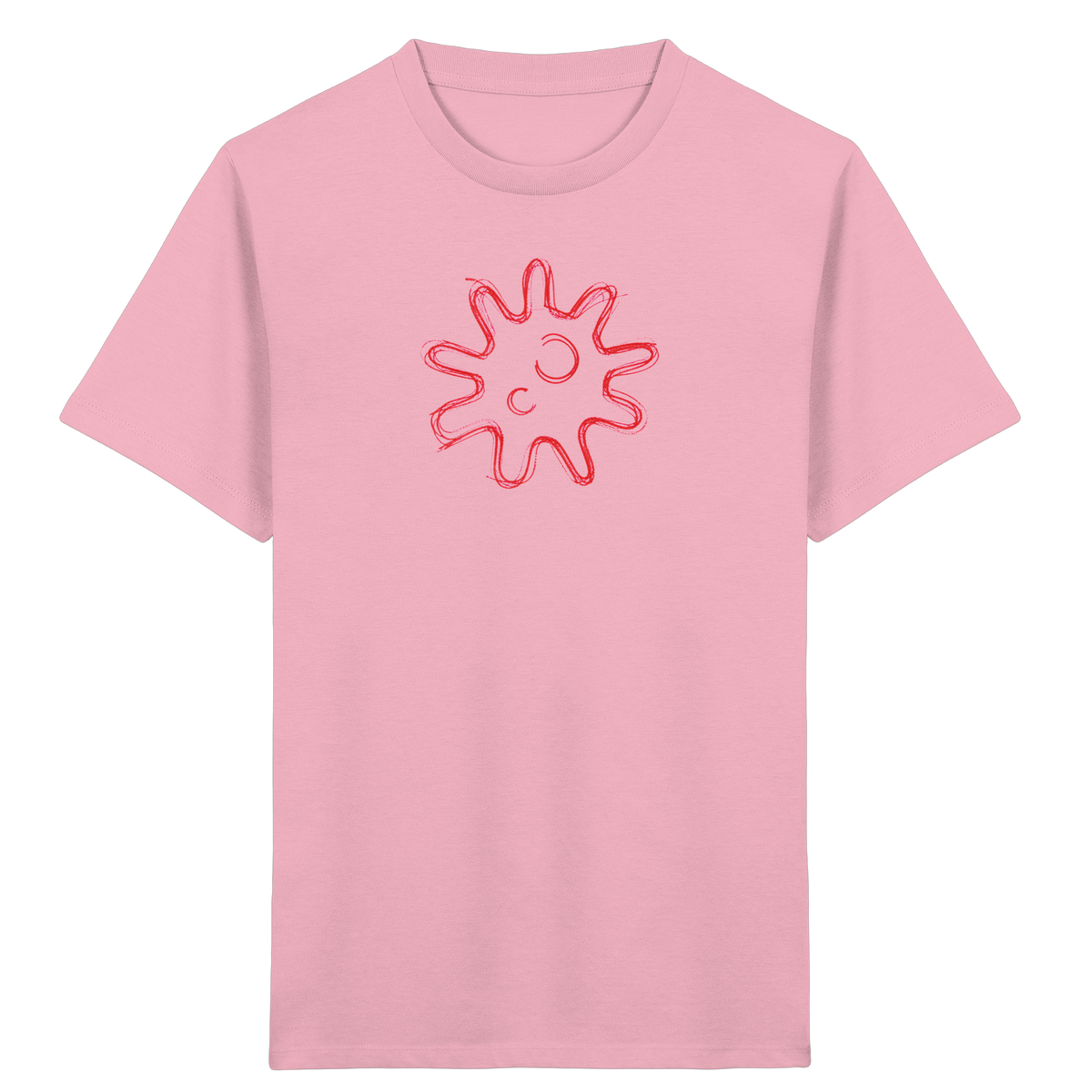 Rote Krakelsonne Kinder T-Shirt - Kinder Bio T-Shirt
