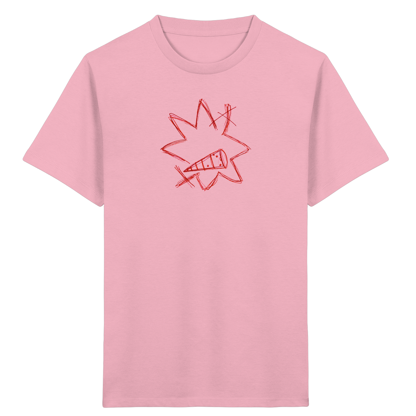 Dunkelroter Mutstern zur Einschulung - Kinder Bio T-Shirt