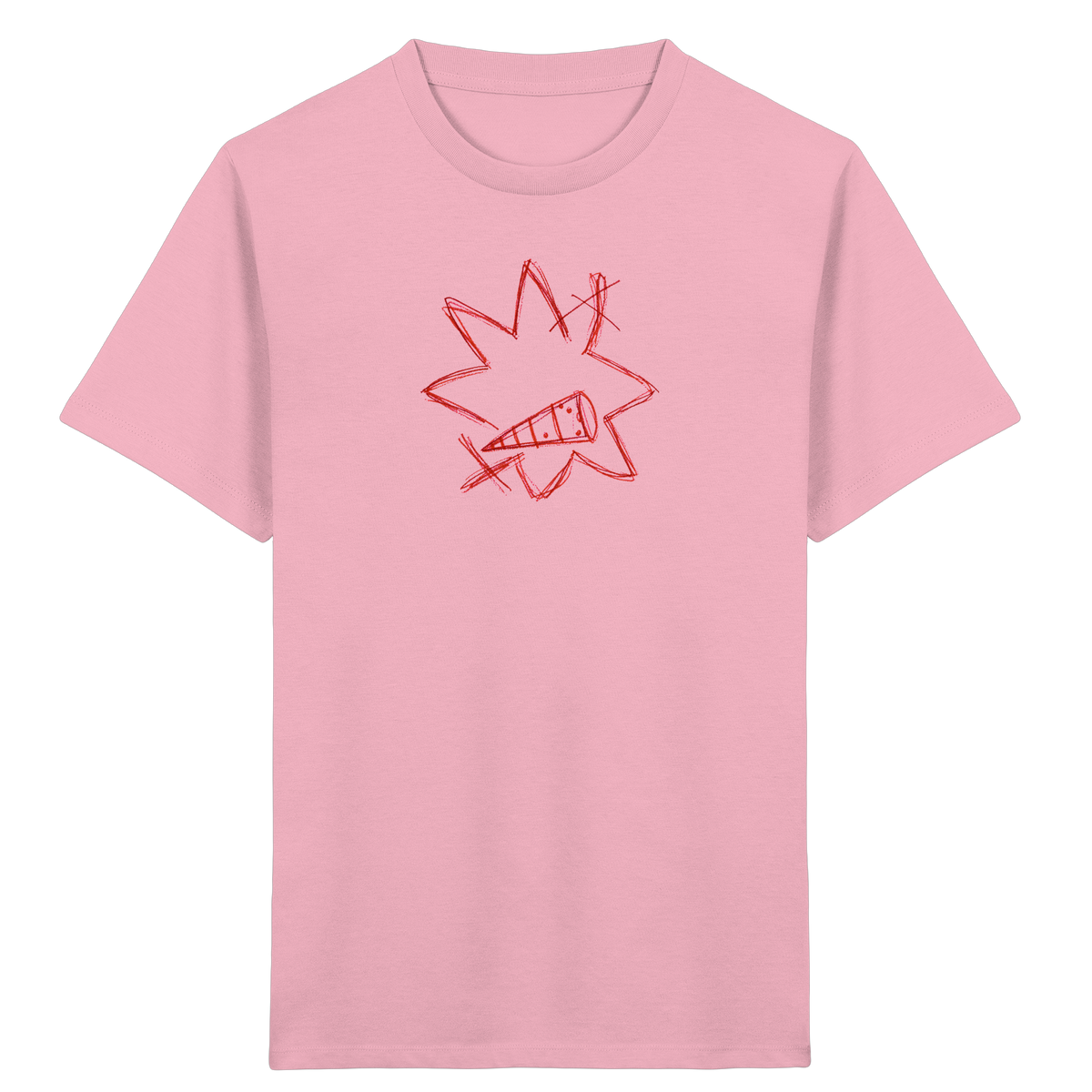 Dunkelroter Mutstern zur Einschulung - Kinder Bio T-Shirt