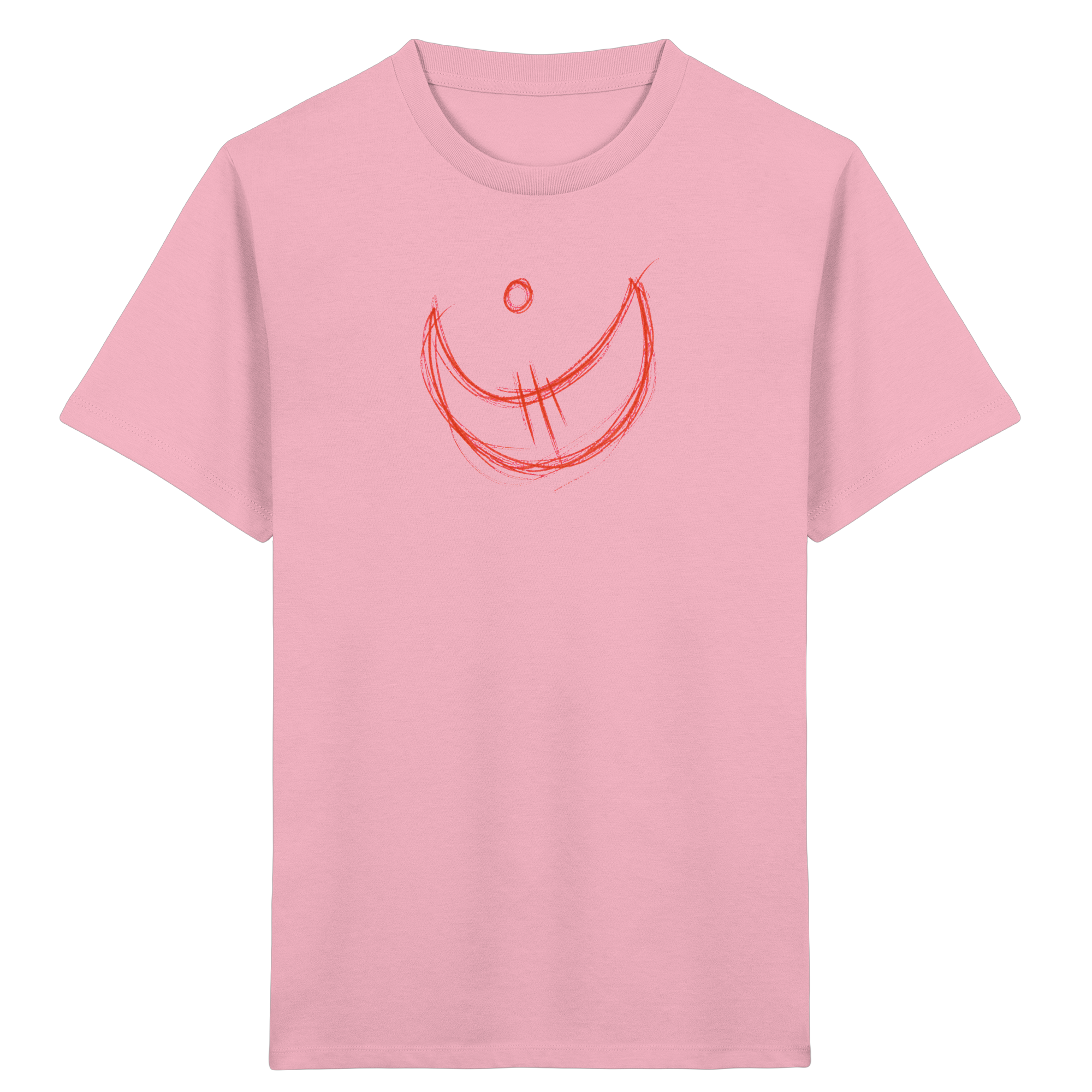 Korallroter Krakelmond – Kinder Bio-T-Shirt