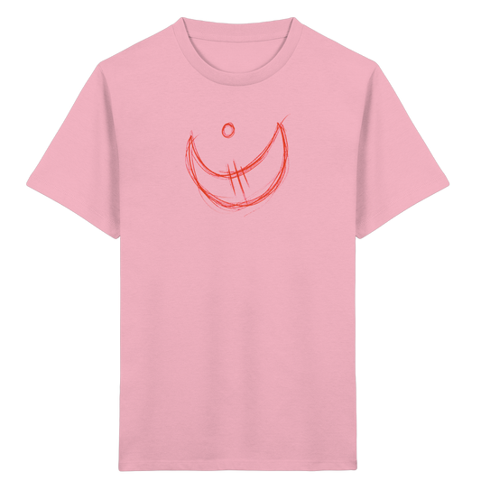 Korallroter Krakelmond für Kinder - Kinder Bio T-Shirt