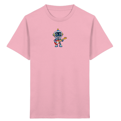Pixel Roboter rockt E-Gitarre - Kinder T-Shirt
