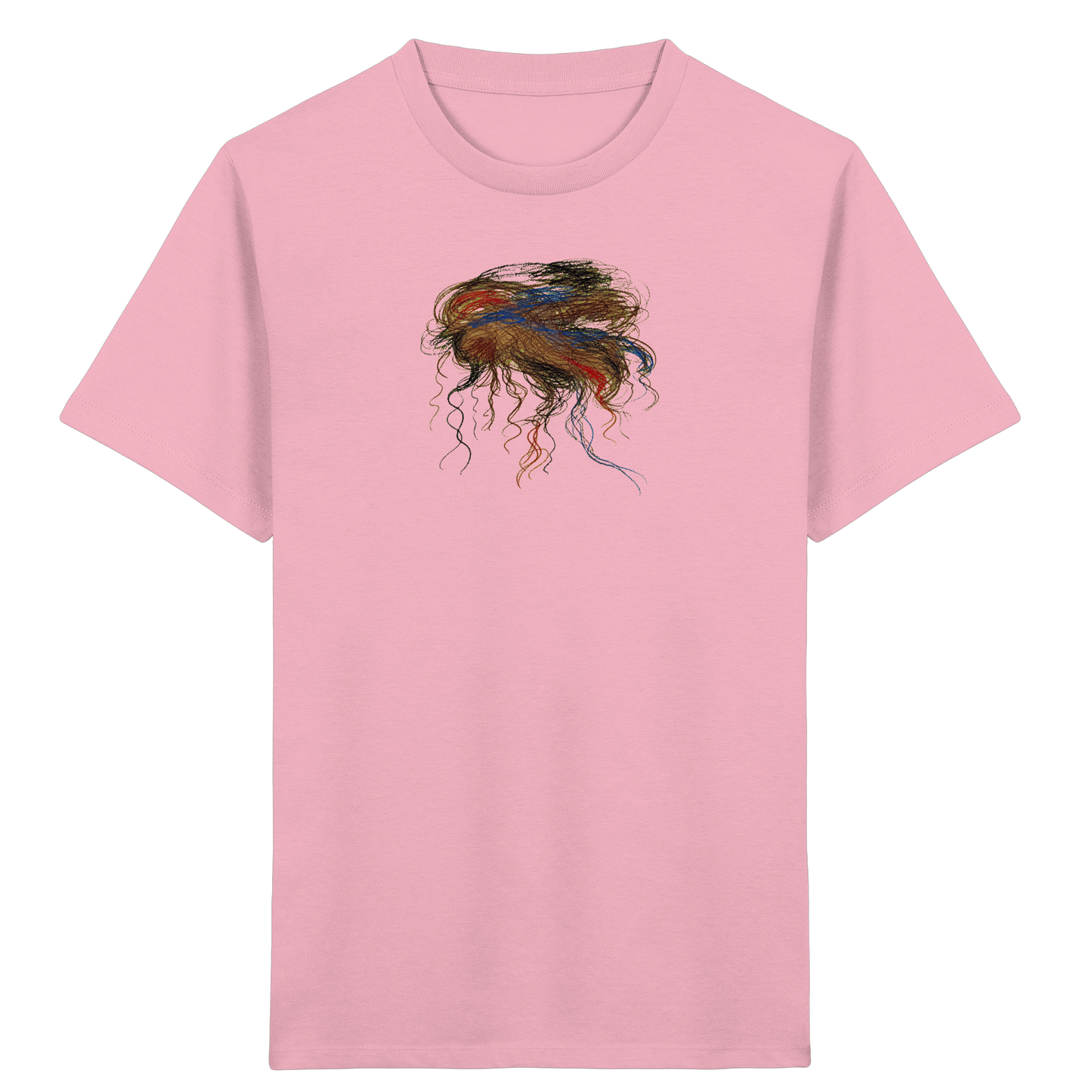 Cotton-Pink Kinder Bio T-Shirt mit abstraktem Quallen-Motiv