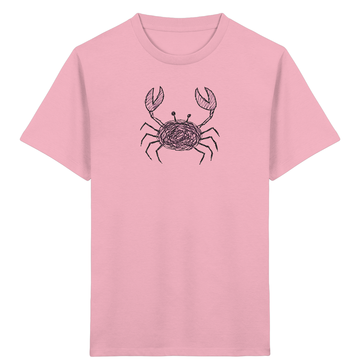 Krabbe von oben gezeichnet - Kinder Bio T-Shirt