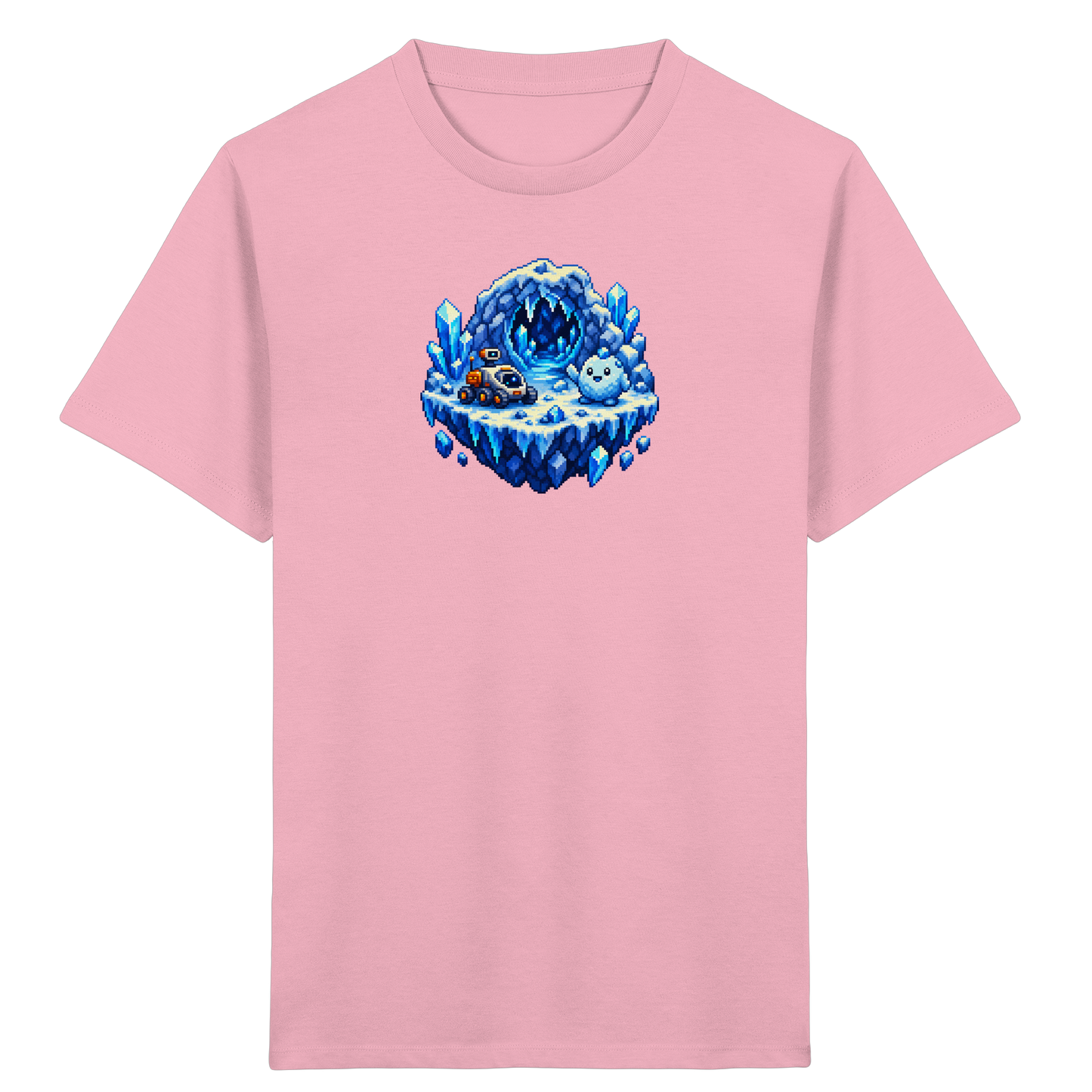 Abenteuerliches Pixel Eis-Geist T-Shirt - Kinder Bio T-Shirt