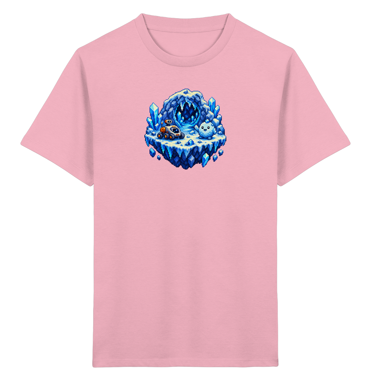Abenteuerliches Pixel Eis-Geist T-Shirt - Kinder Bio T-Shirt